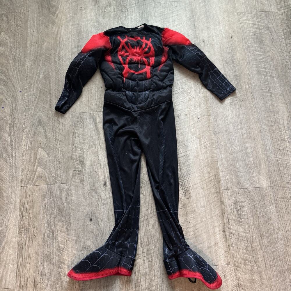 Spiderman Miles Morales Muscle Jumpsuit Costume Boys Size S 4-6 Marvel